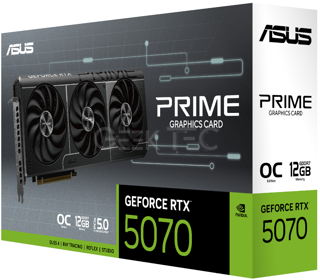 Carte Graphique Asus Prime GeForce RTX 5070 12GB GDDR7 OC Edition