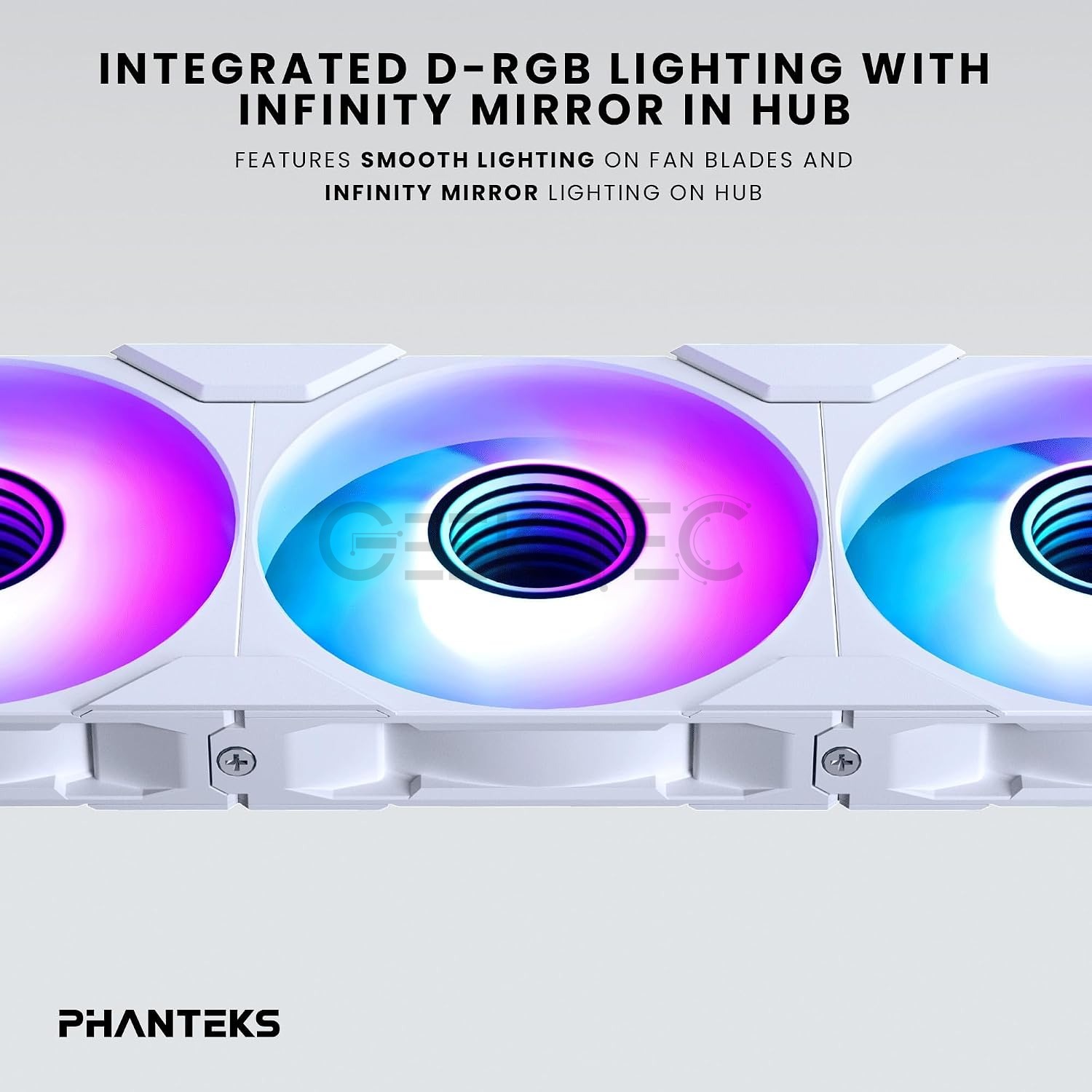 Ventilo Phanteks M25 Gen2 PWM Blanc 120 mm D-RGB