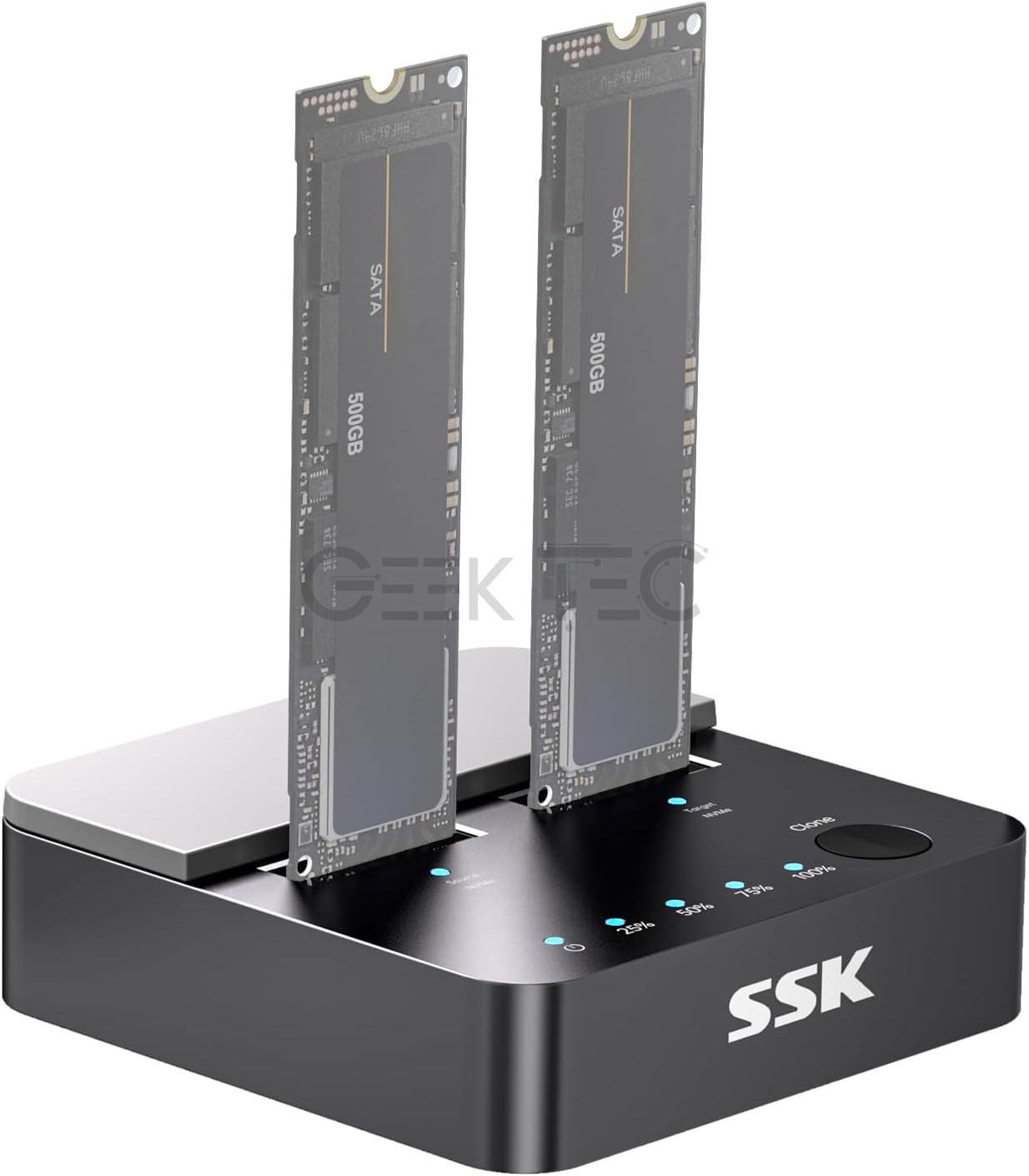 Dock Disque Dur Cloner SSD SSK M.2 NVMe / SATA – Station d'accueil Double Baie 10Gbps USB 3.2 Gen 2