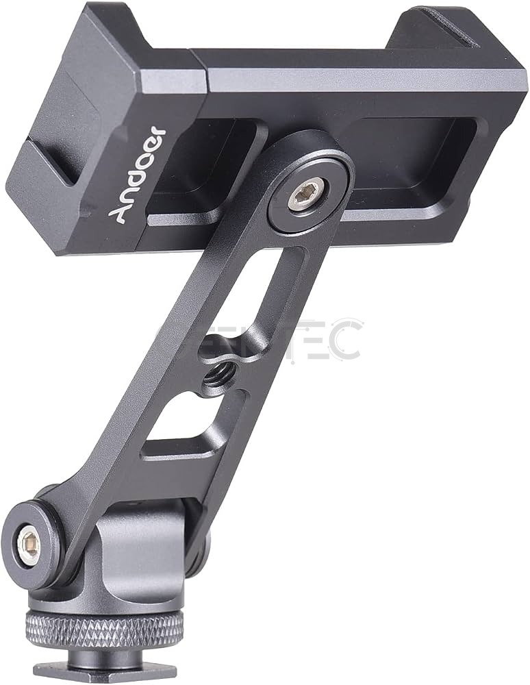 Andoer Phone Holder Clamp Phone Tripod Métal Alminium