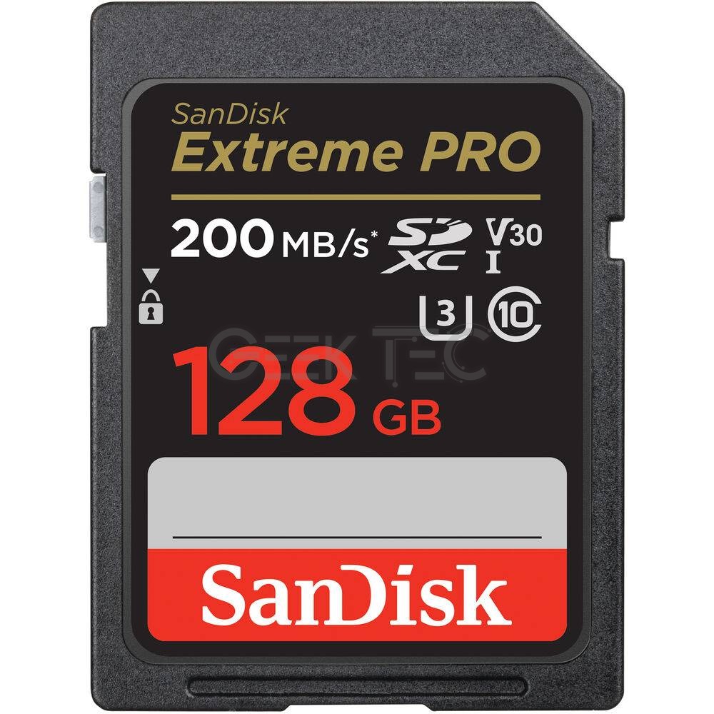 Carte Mémoire SanDisk 128 Go Extreme PRO  jusqu'à 200 Mo/s