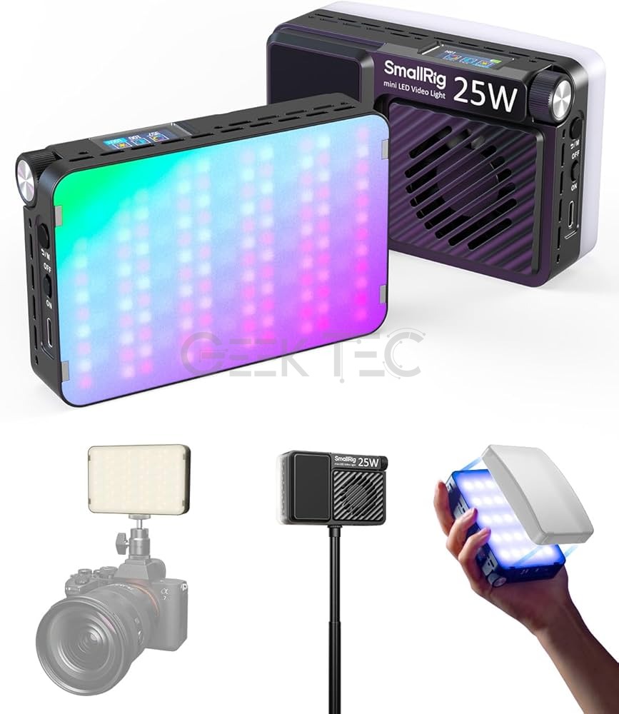 SMALLRIG Mini Lampe Vidéo LED RGB RM 25C