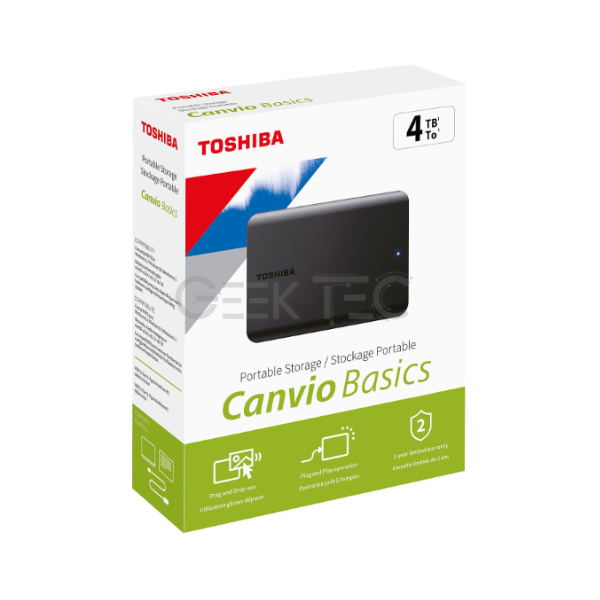 Toshiba 4TB Canvio Basics Portable External Hard Drive,USB 3.2