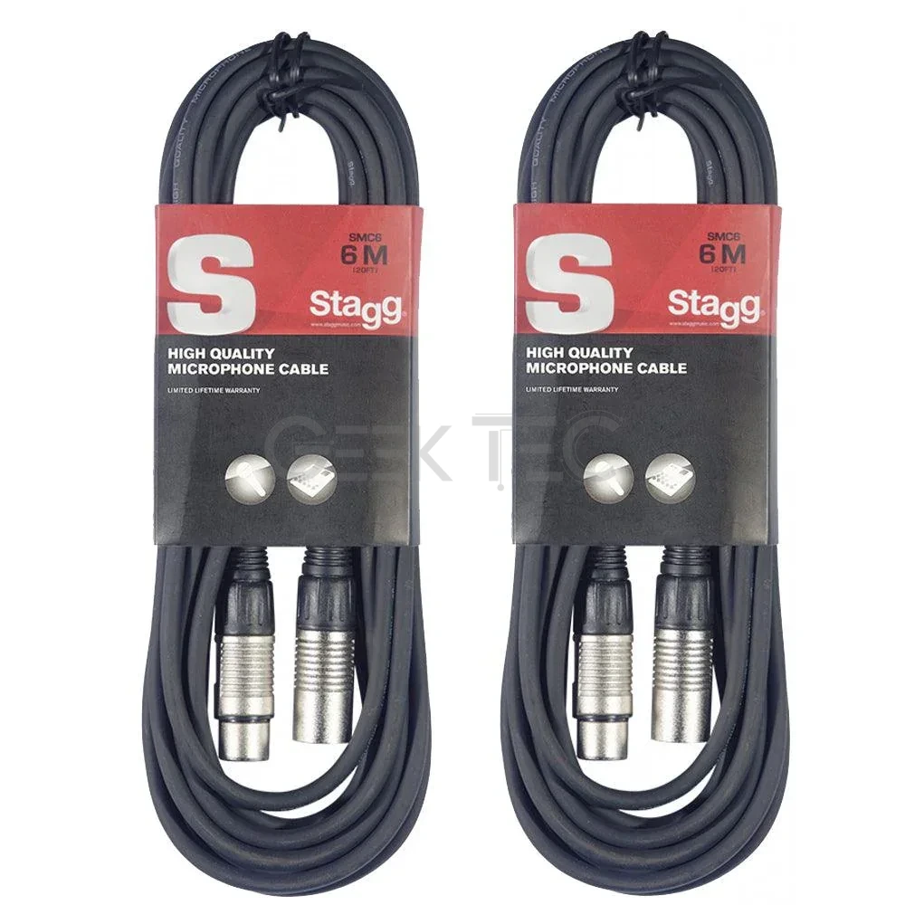 Stagg Microphone Cable, XLR, Black, 6m