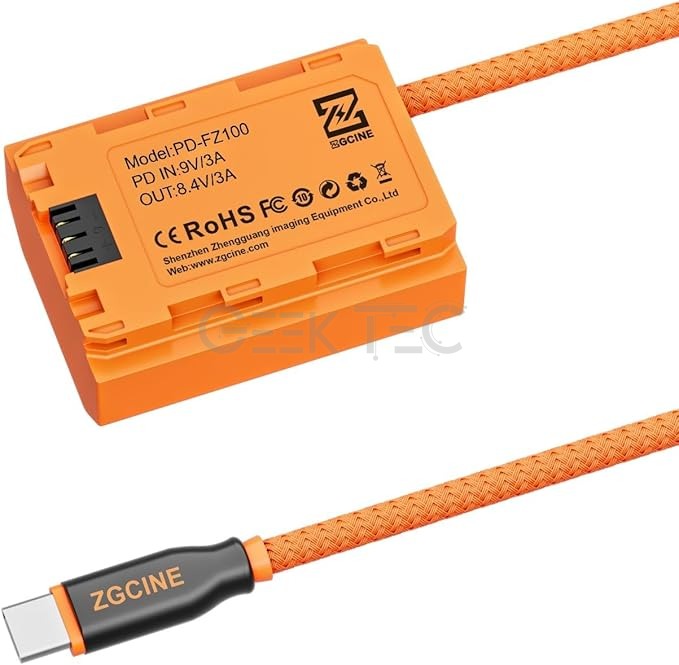 Câble factice ZGCINE USB-C PD vers FZ100