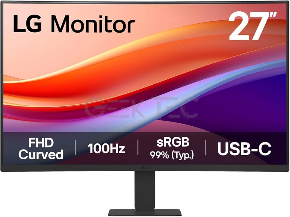 Moniteur LG 27" - Dalle IPS résolution FHD (1920x1080), 5ms 100Hz, HDR inclinable, HDMI 2.0, USB-C (15W)