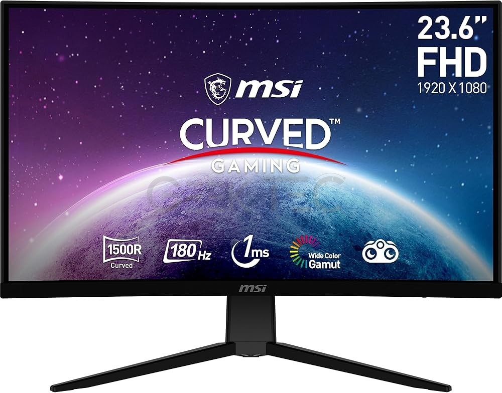 MSI écran Gaming CURVÉ Full HD de 23,6" - Dalle VA 1500R 1920 x 1080, 180 Hz / 1 ms