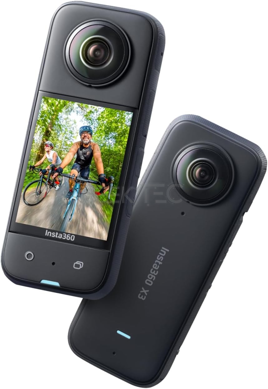 Insta360 X3 - Caméra d'action 360° étanche avec capteur 1/2" 48 MP, vidéo HDR active 360° 5,7K