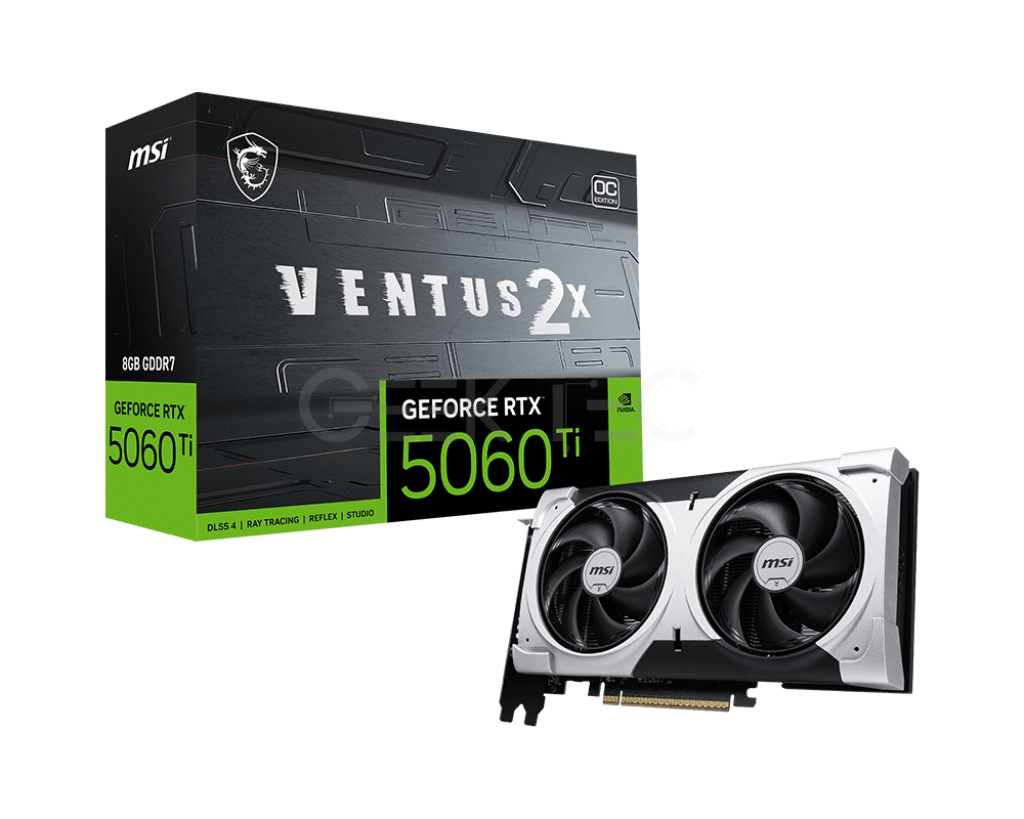 Carte Graphique MSI NVIDIA GeForce RTX 5060 Ti 8G Ventus 2X OC - 8 Go GDDR7
