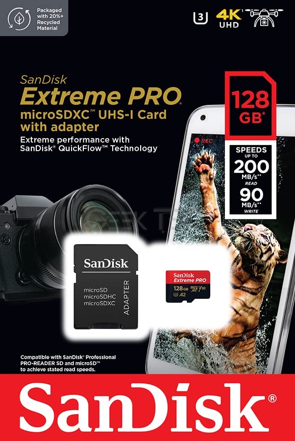 SanDisk Extreme Pro microSDXC 128GB A2 V30