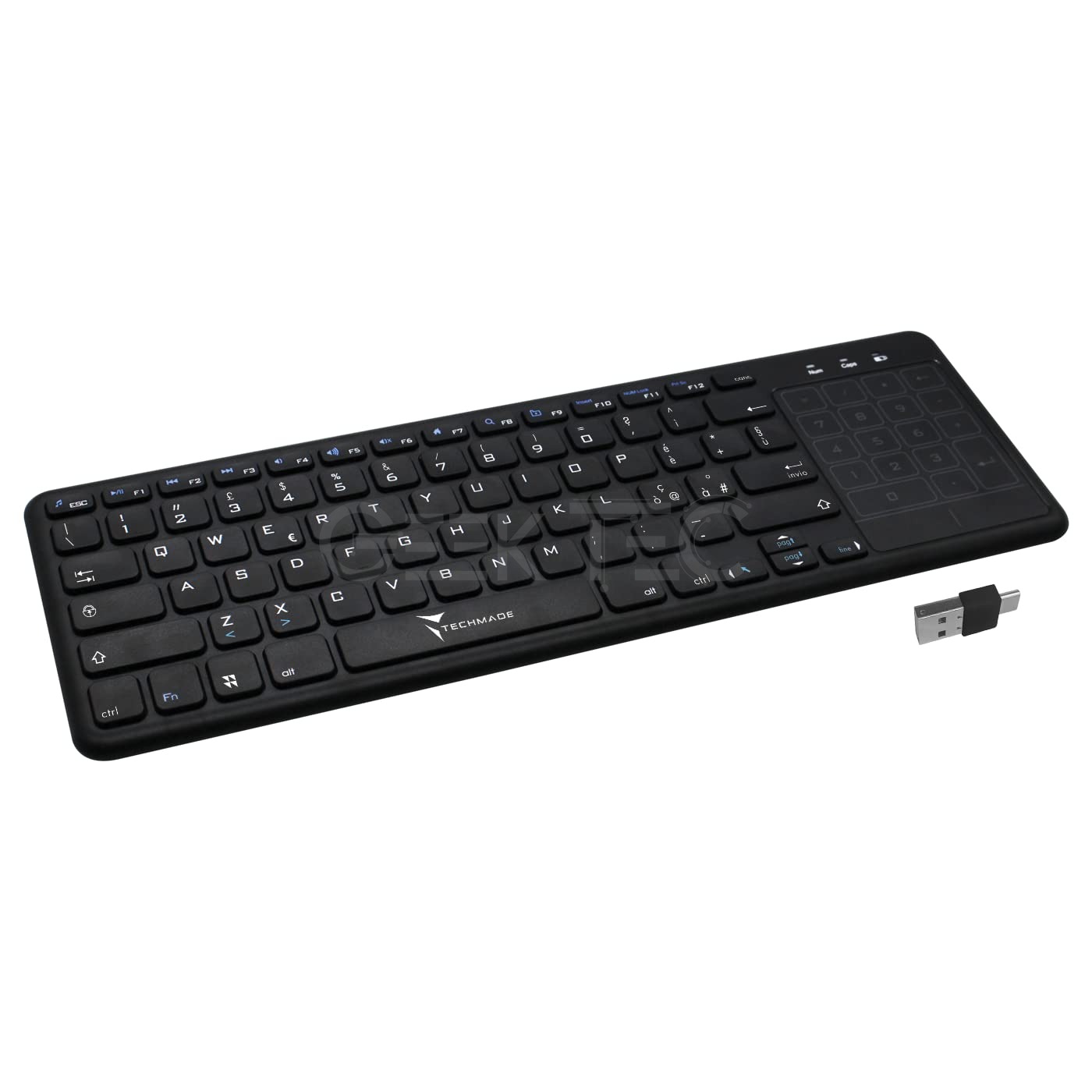 Clavier sans Fil avec Pavé Tactile Intégré - Compatible PC, Smart TV, Tablette et Smartphone