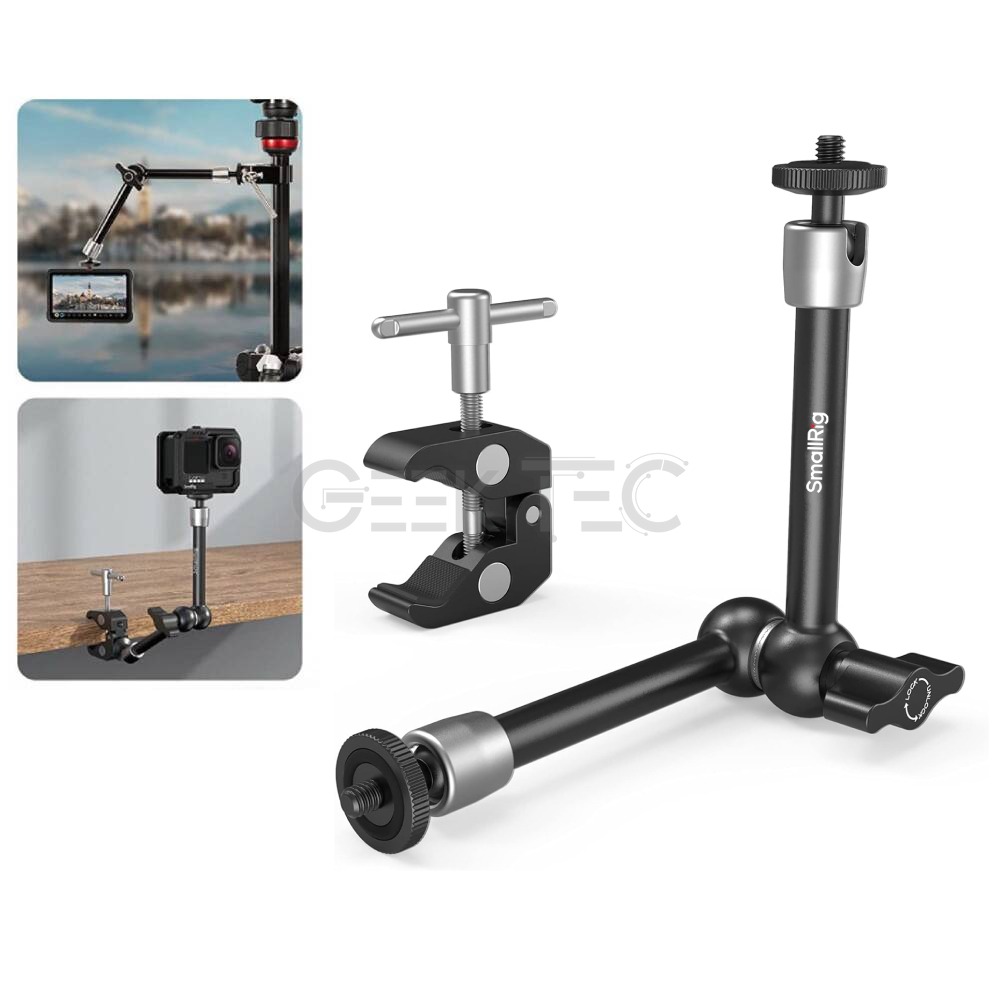 SMALLRIG Super Clamp et Bras Magique Articulé à Friction Réglable de 10 Pouces avec Vis 1/4"