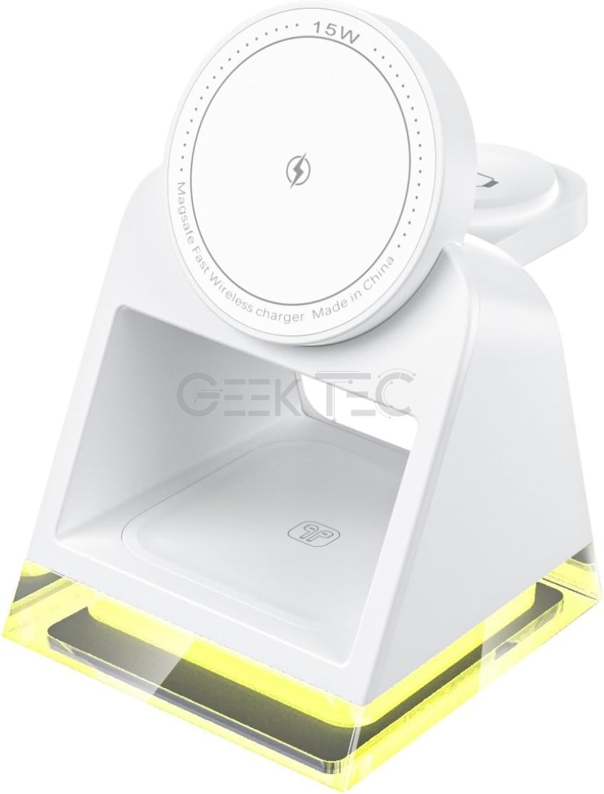 Chargeur magnétique sans fil 3 en 1 pour appareils Apple 15 W