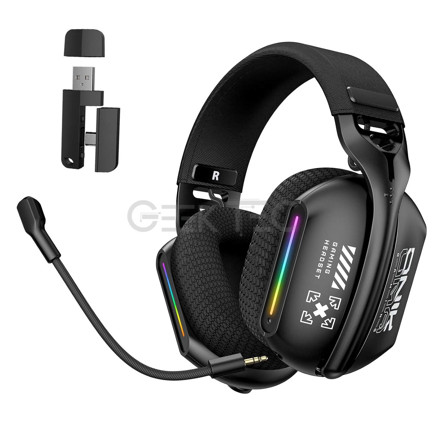 Casque de Jeu Sans Fil ONIKUMA GT808 2.4G Bluetooth avec Réduction Active du Bruit
