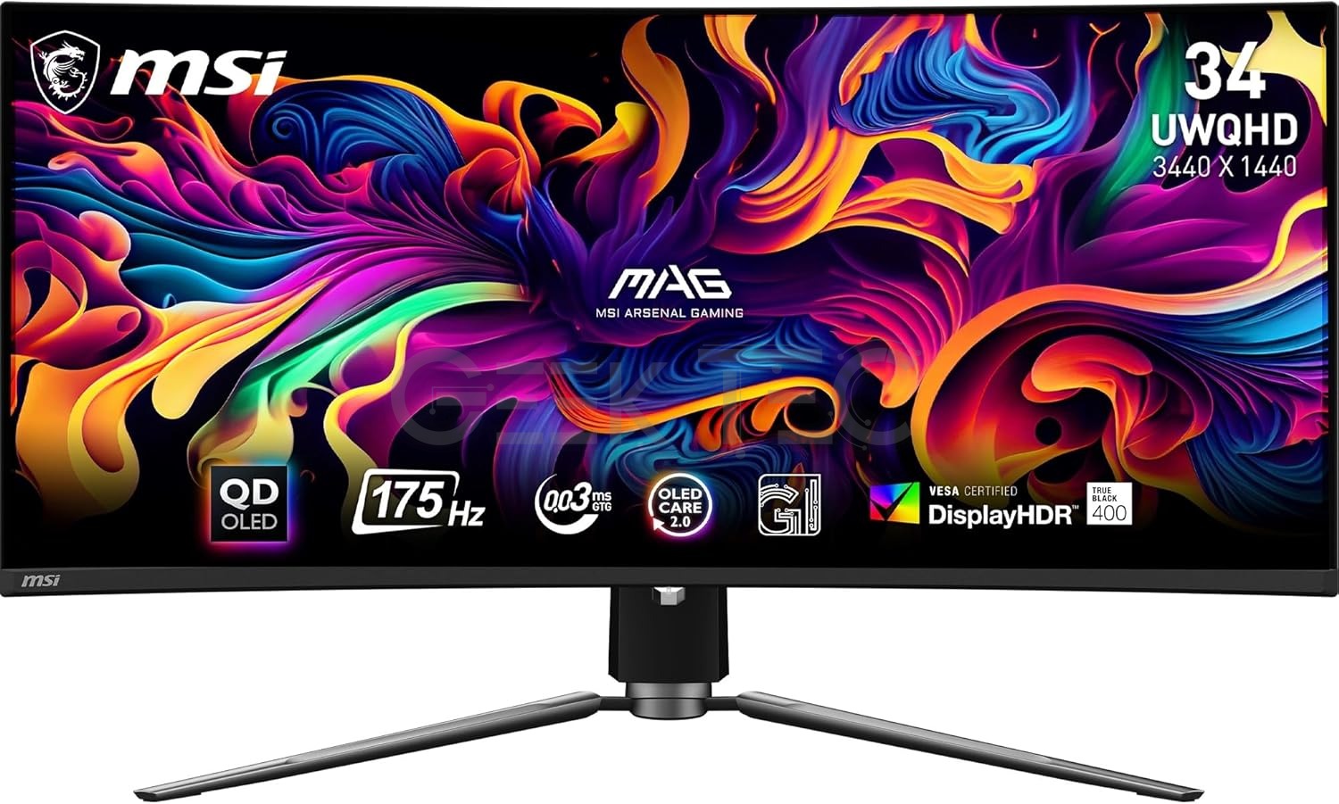 Moniteur MSI MAG 34" OLED Ecran Gaming incurvé 34'' UWQHD