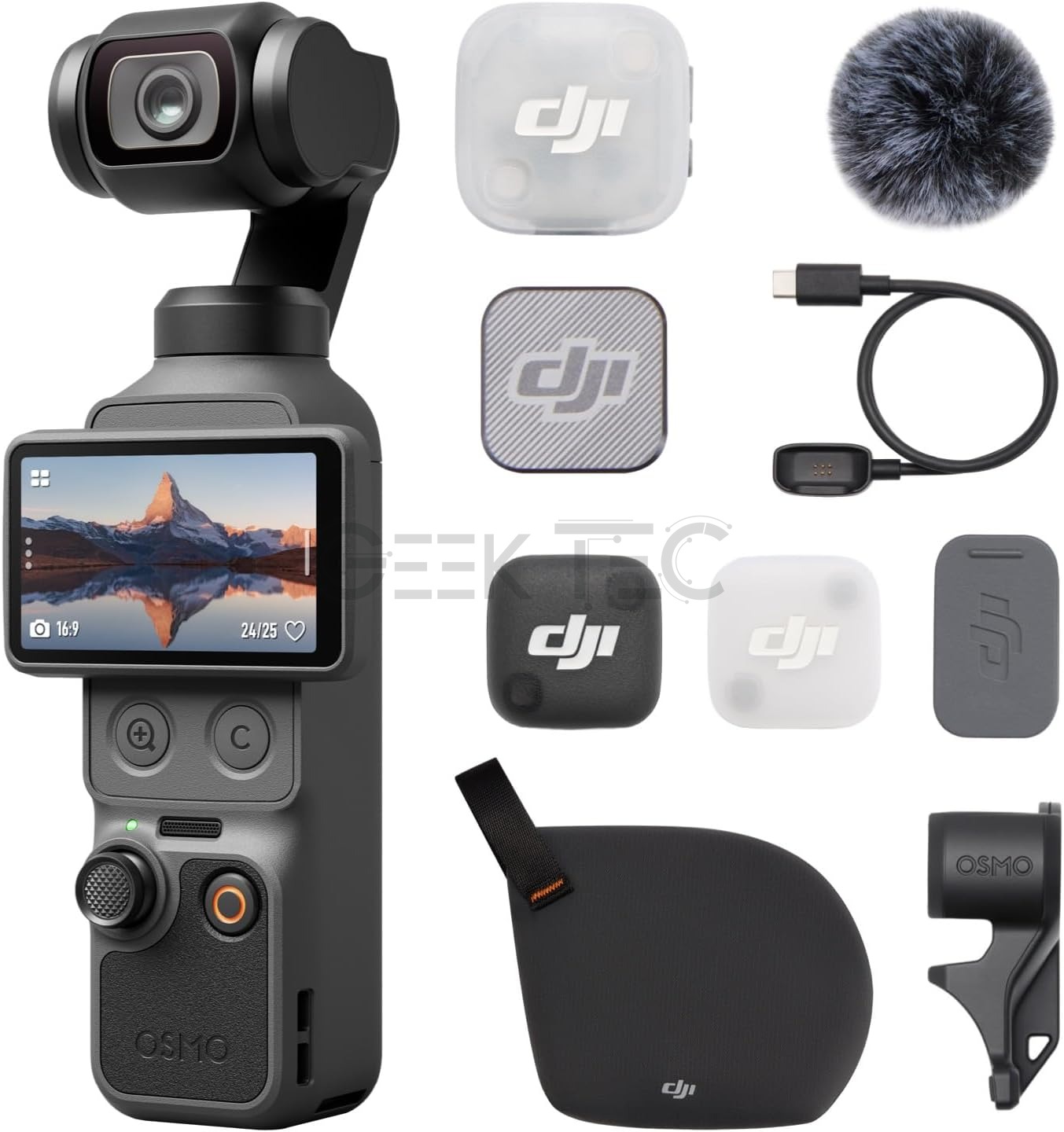 DJI Osmo Pocket 4 Creator Combo – Caméra gimbal 1 pouce 4K/240fps avec DJI Mic 3 Pack