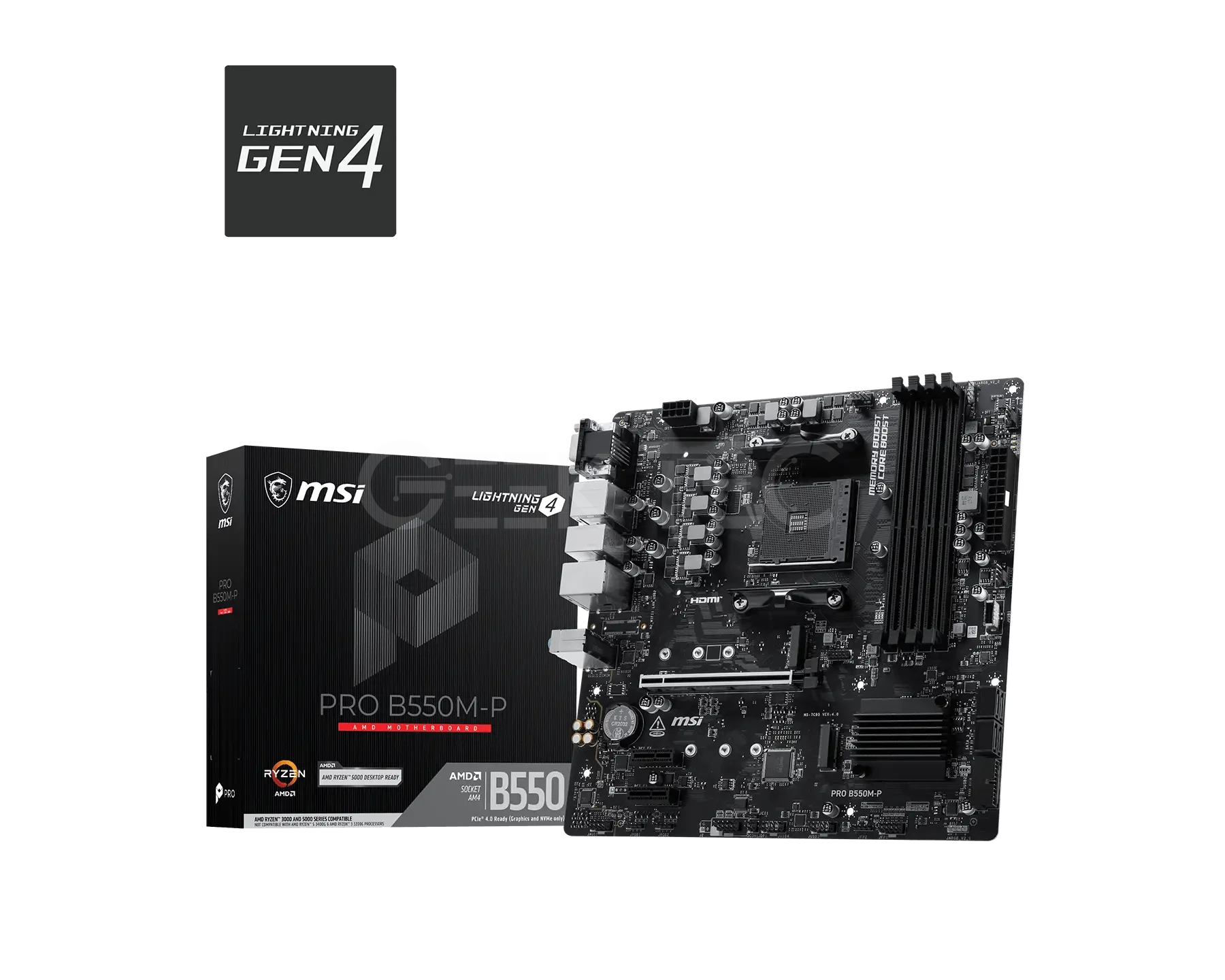 Carte mère MSI Pro B550M-P WIFI6 ATX, AM4